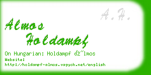 almos holdampf business card